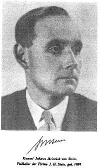 Johann Heinrich von Stein: Teilhaber der Bank IHStein und Konsul (1899 ... - JohannHeinrichvonStein1899-1980